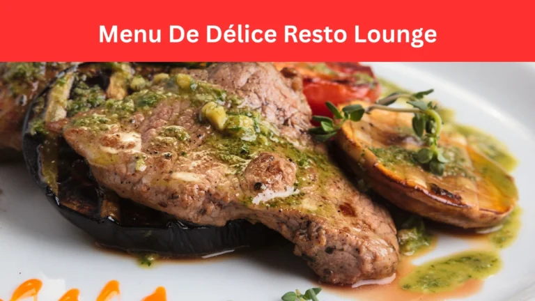 menu de délice resto lounge