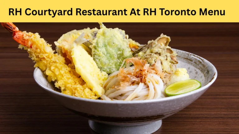 rh courtyard restaurant at rh toronto menu