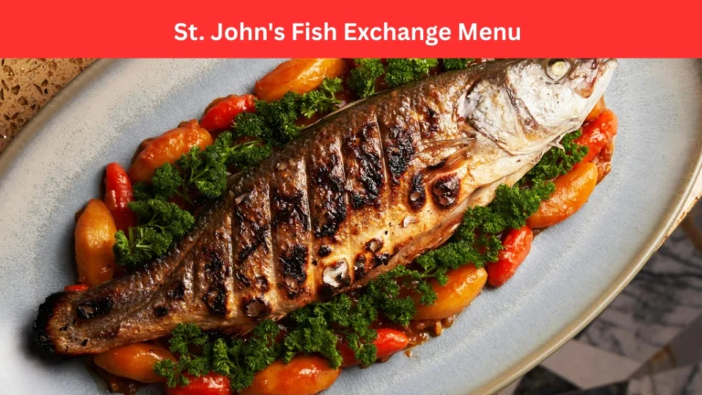 st. john's fish exchange menu