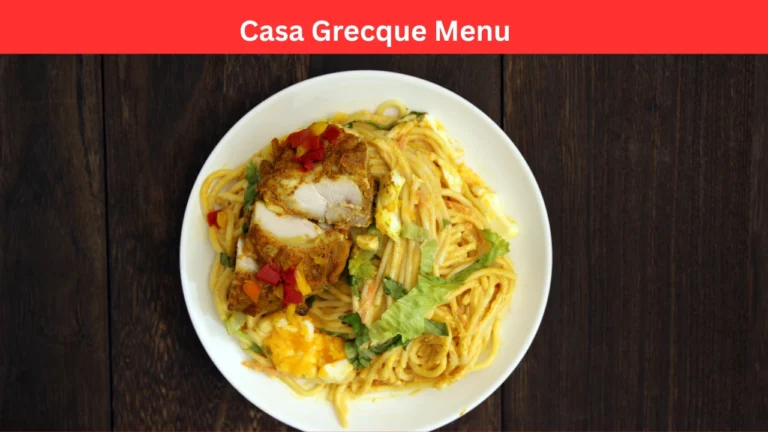 casa grecque menu