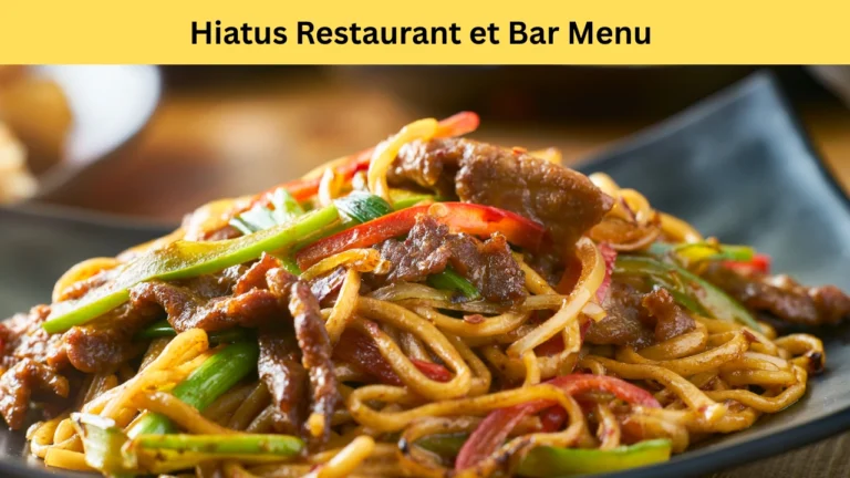 hiatus restaurant et bar menu