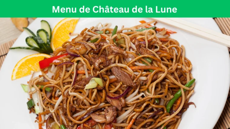 Menu de Château de la Lune