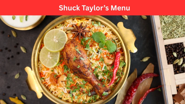 Shuck Taylor’s Menu